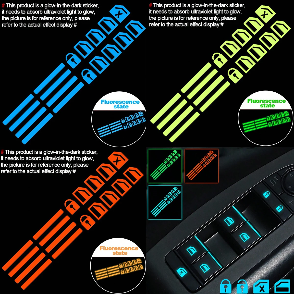 Car Accessories Nz - 18pcs Car Window Control Button Luminous