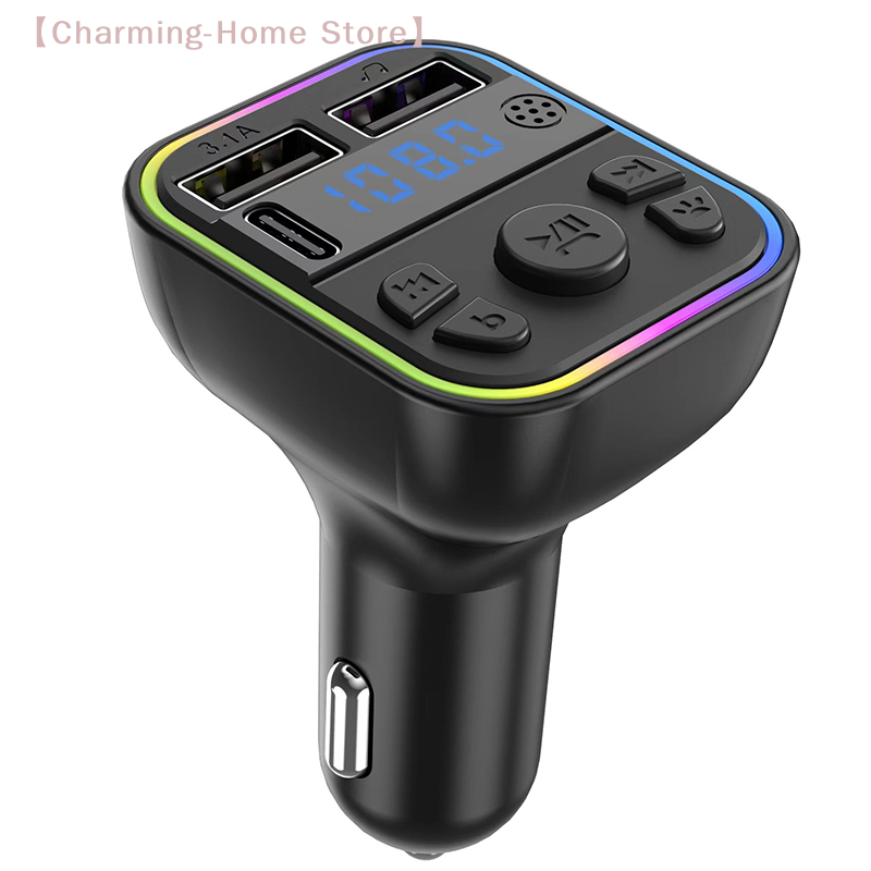 Fm Transmitter - 【M】Dual USB Type-C Car Charger FM