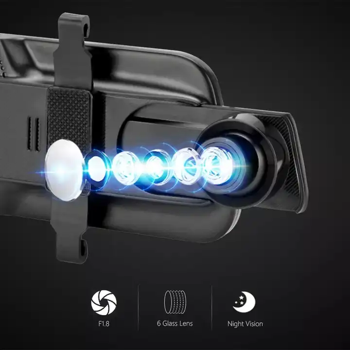 10'' Mirror Dash Cam Night Vis - Rear Camera For Car review and price