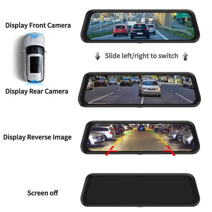 10'' Mirror Dash Cam Night Vis - Rear Camera For Car review and price