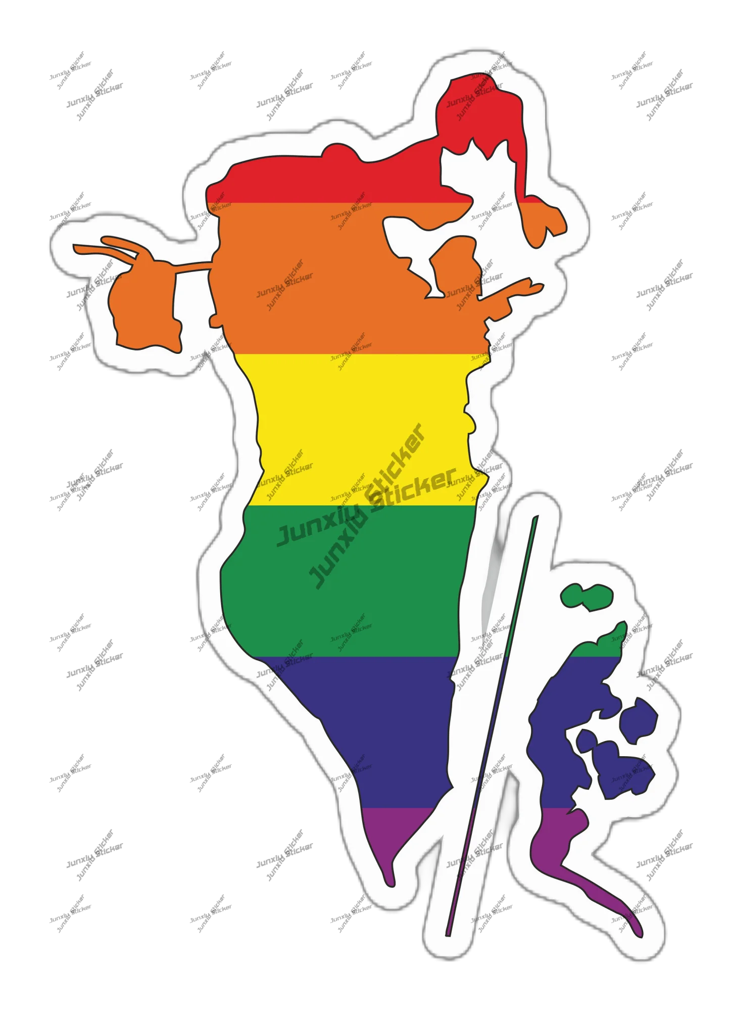 Bahrain Gay Rainbow outline Fl - Car Accessories Bahrain review and price