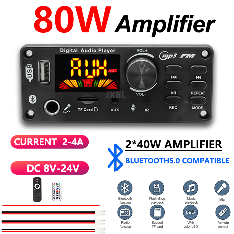 80W Bluetooth 5.0 MP3 Decoder  - Fm Transmitter review and price