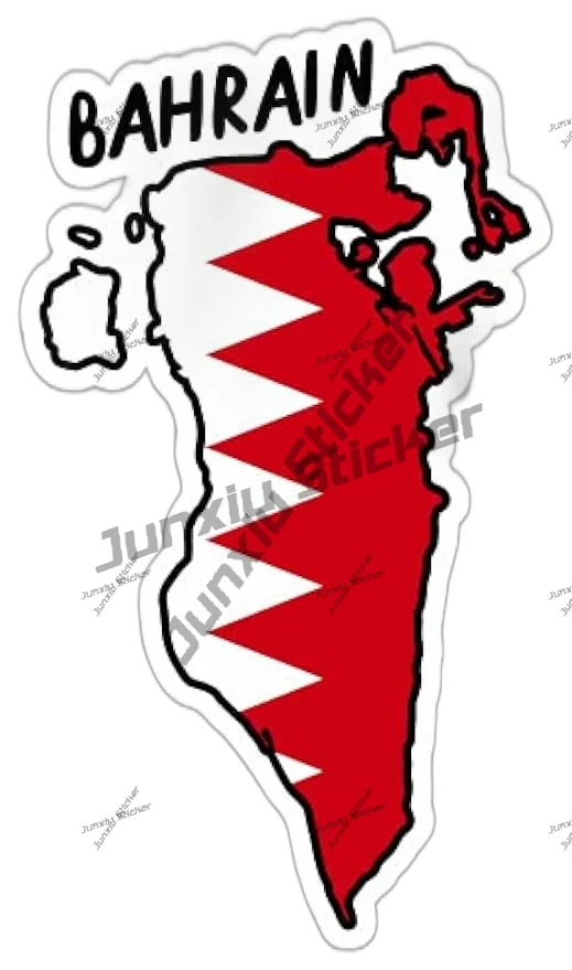 Bahrain outline with Flag Viny - Car Accessories Bahrain review and price