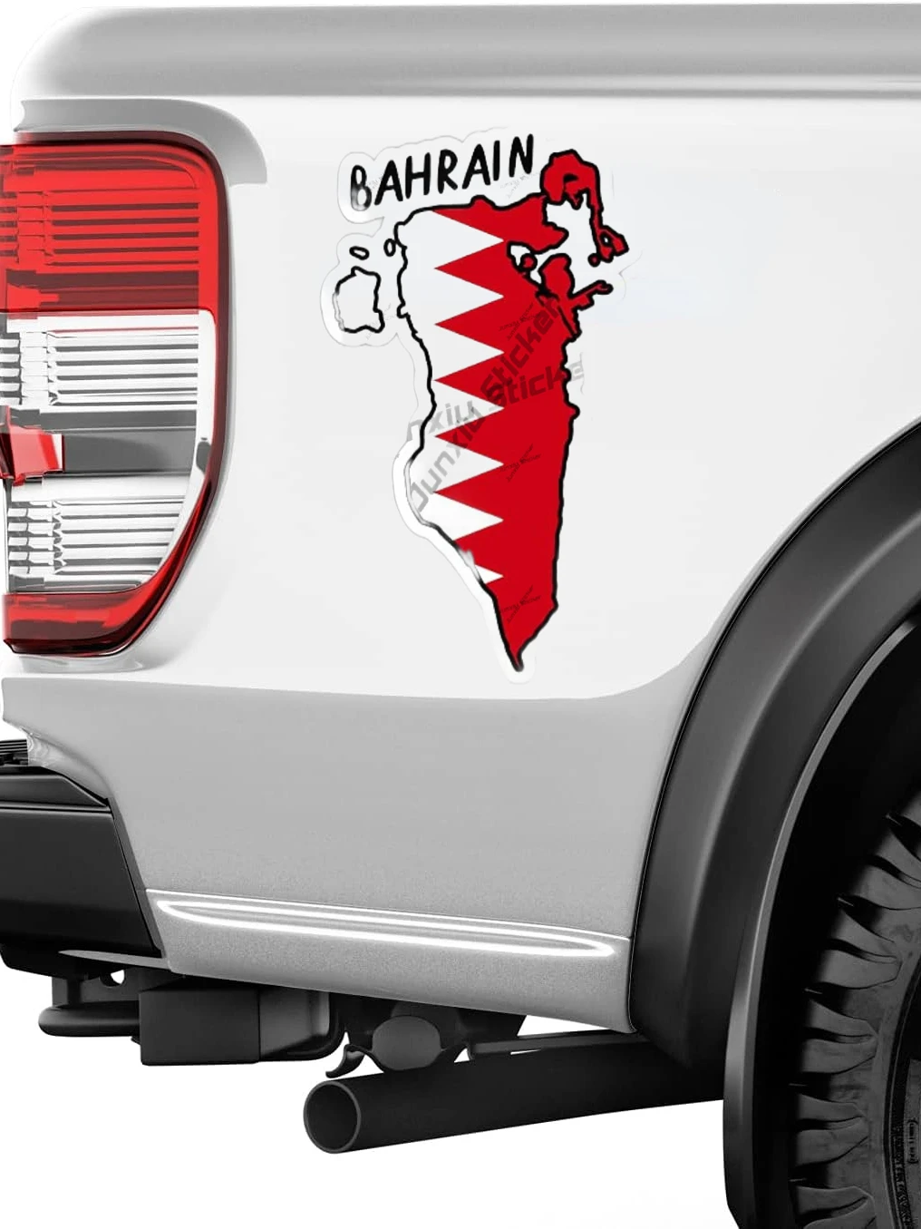 Bahrain outline with Flag Viny - Car Accessories Bahrain review and price