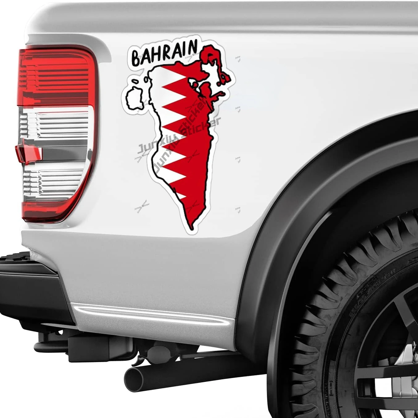 Bahrain outline with Flag Viny - Car Accessories Bahrain review and price