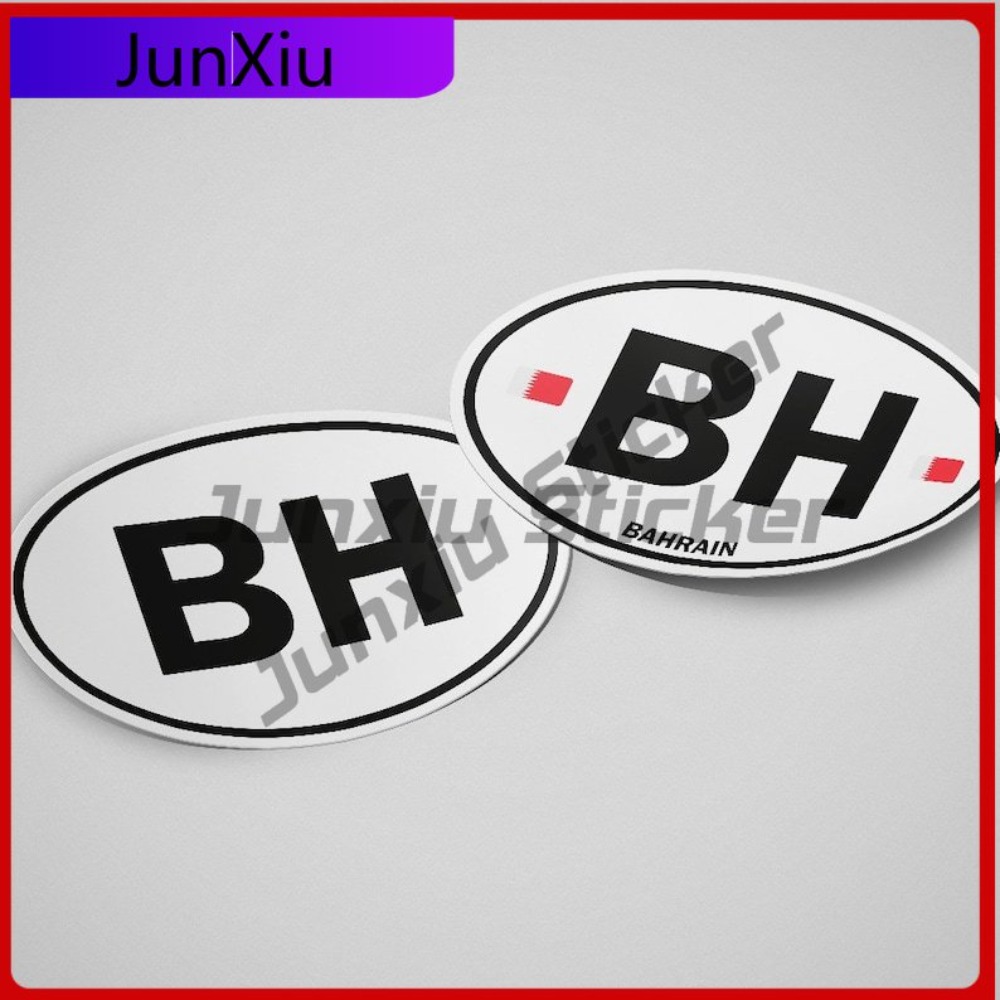Bahrain Flag Sticker Oval-shap - Car Accessories Bahrain review and price